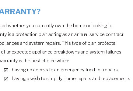 duration of home warranty coverage